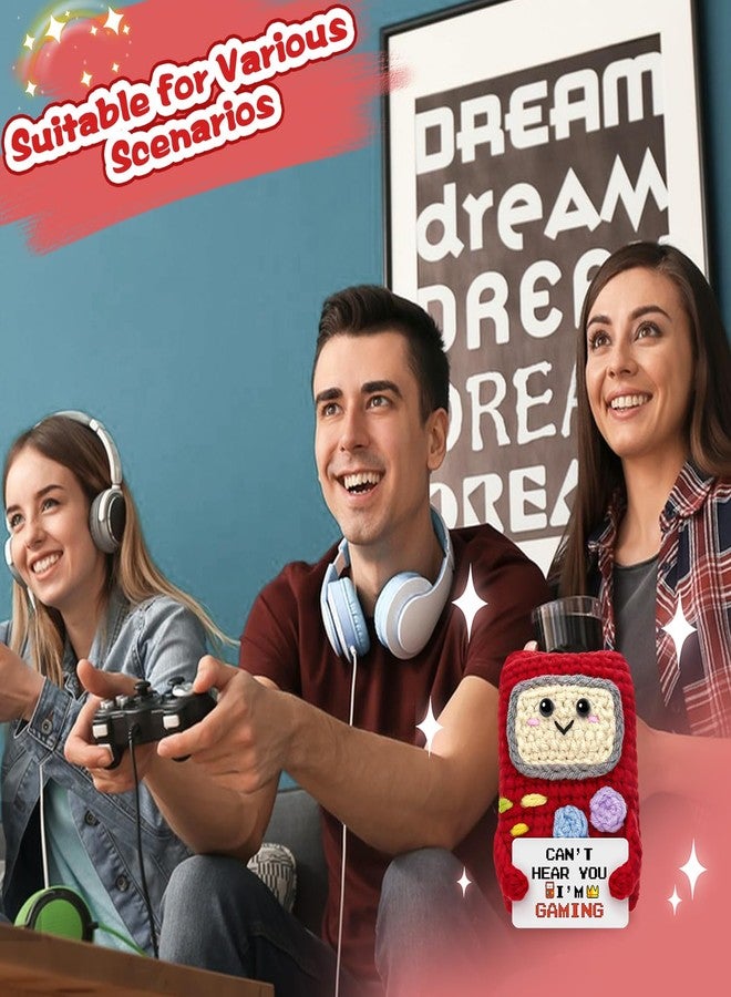 AICHPVOY Crochet Game Controller Son Gifts from Mom Dad for College Guys Valentines Day Gifts for Son from Mom Handmade Crochet Desktop Doll Christmas Birthday Fathers Day Graduation Gift - Image 4